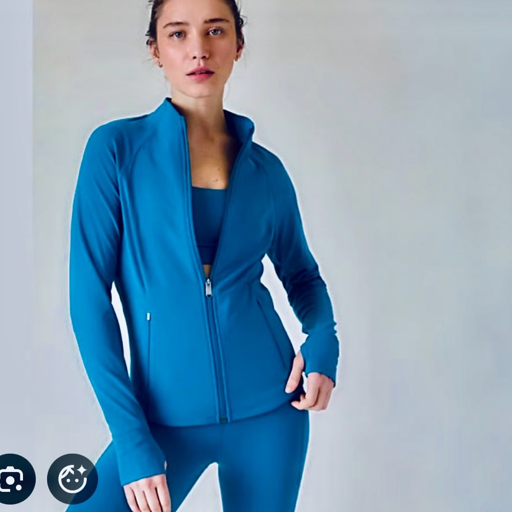 Athleta Salutation Jacket Blue S/657490 - image 1